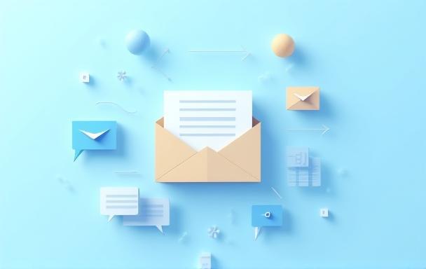 Graphic representing email communication or digital updates